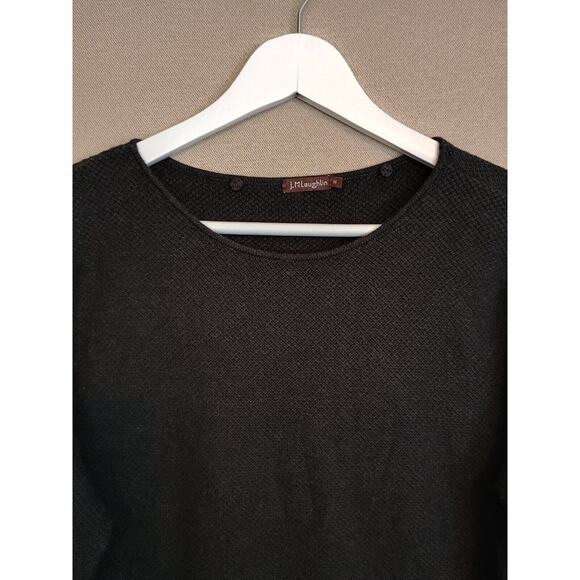 J Mclaughlin Sweater Women Medium Gray Cashmere Blend Minimalist Casual Pullover - Picture 5 of 9